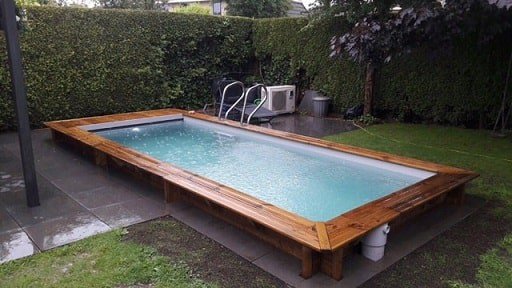zwembad stadstuin? houten zwembad - inbouwzwembad